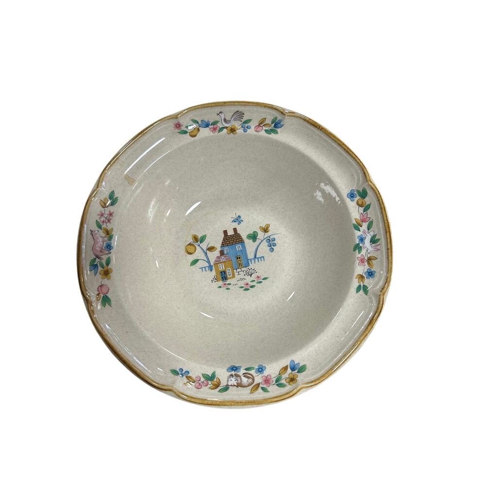 Vintage Heartland 10” Stoneware Serving Bowl Country Farmhouse